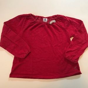 Petit Bateau red polka dotted blouse. Size 4